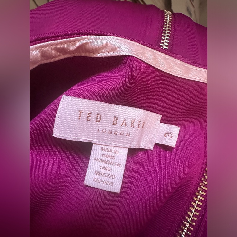 CLEARANCE Ted baker Alair rufffle v neck scuba dress FINAL PRICE - Picture 8 of 13